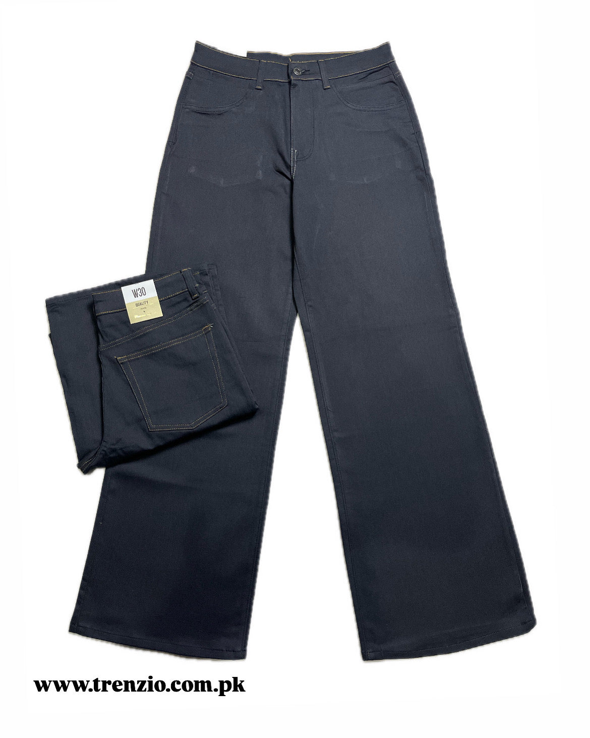 Ribcage wide-leg-high-rise-stretchable jeans
