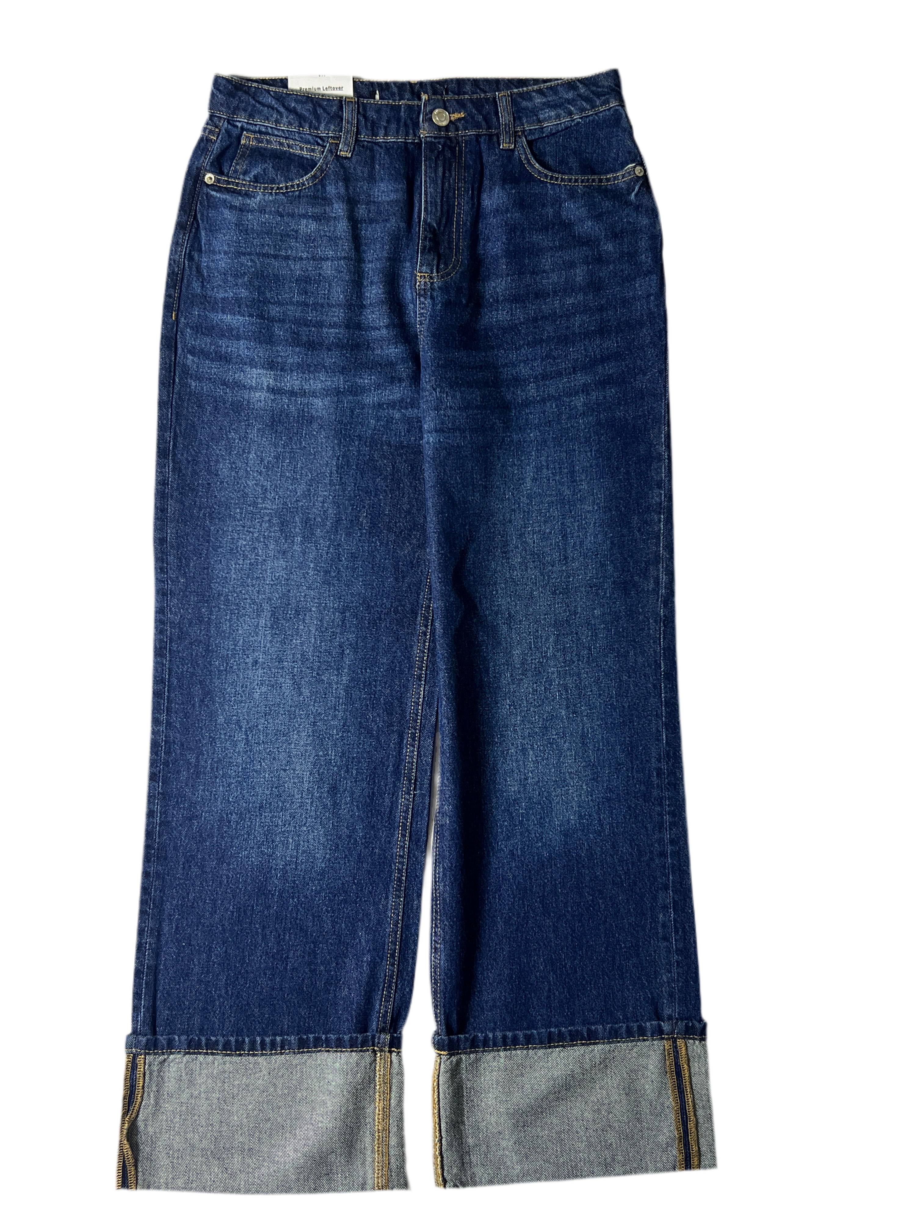 Downfold Blue & black Jeans