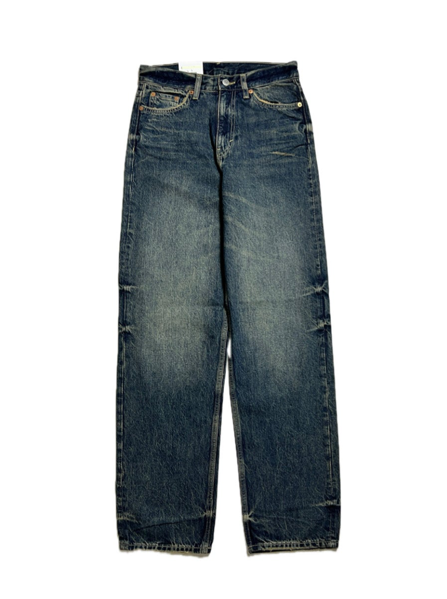Pair of blue jeans on a white background