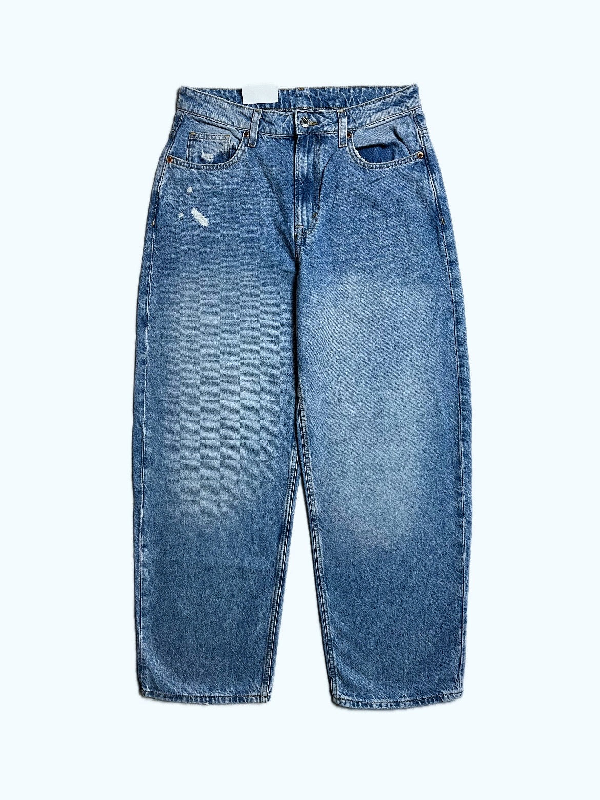 Clean Cut Baggay Fit Ripped Jeans