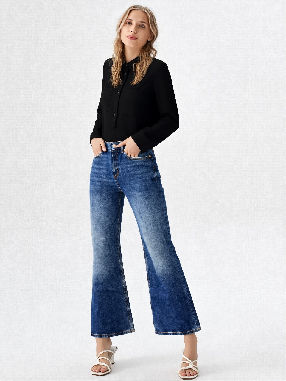 Bootcut washed Blue Jean’s